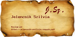 Jelencsik Szilvia névjegykártya